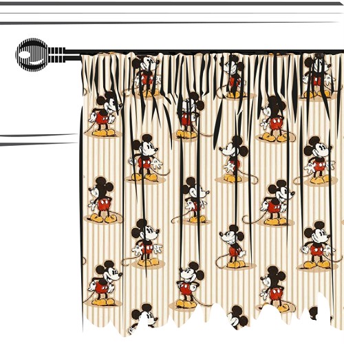 Mickey Stripe Peanut by Sanderson - Made to Measure Curtains - DDIF227152