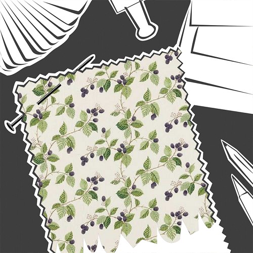 Rubus Blackberry by Sanderson - Fabric By The Metre - DARF227064