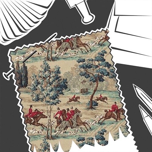 Tally Ho Teal / Ruby by Sanderson - Fabric By The Metre - DVIN224339