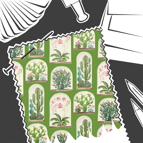 Terrariums Botanical Green by Sanderson - Fabric By The Metre - DGLA226570