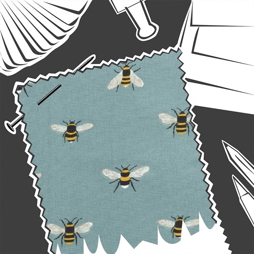 Bees Teal by Sophie Allport - Fabric By The Metre - ALL80000