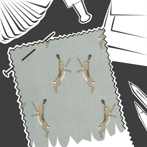 Boxing Hares by Sophie Allport - Fabric By The Metre - ALL95000