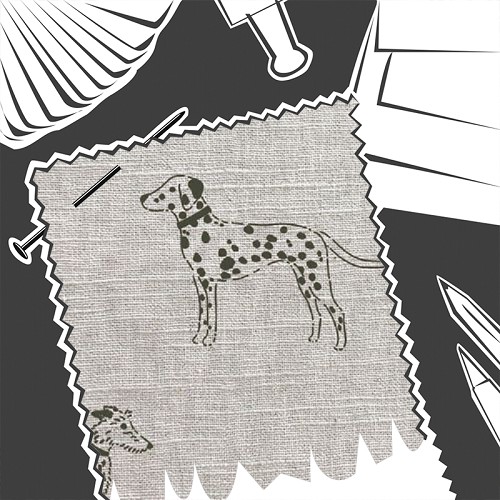 Fetch Charcoal Grey Linen by Sophie Allport - Fabric By The Metre - LIN72000