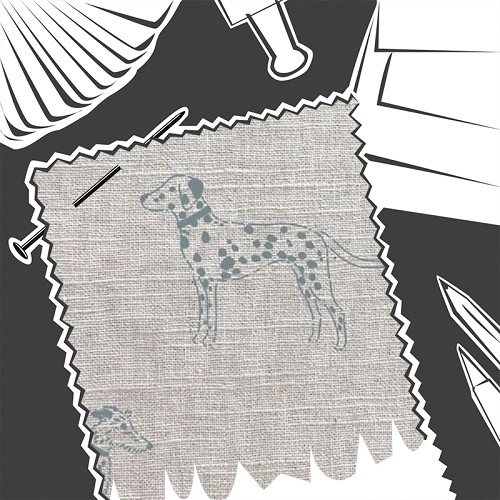 Fetch Duck Egg Linen by Sophie Allport - Fabric By The Metre - LIN72000D