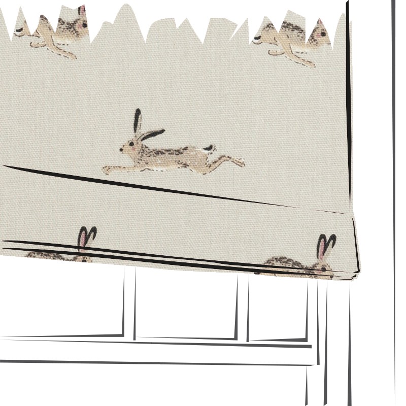 Hare by Sophie Allport - Made to Measure Roman Blind - ALL25000