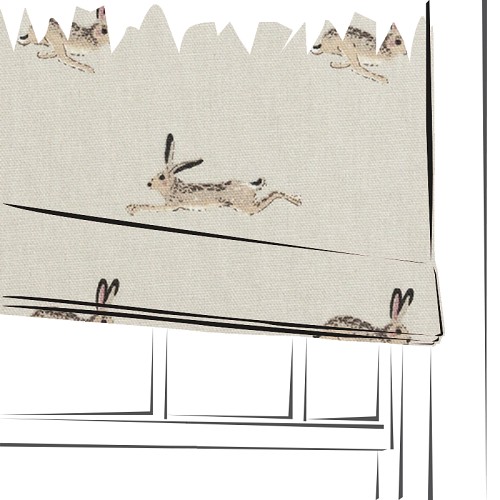 Hare by Sophie Allport - Made to Measure Roman Blind - ALL25000