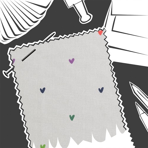Hearts Multicoloured by Sophie Allport - Fabric By The Metre - ALL81000
