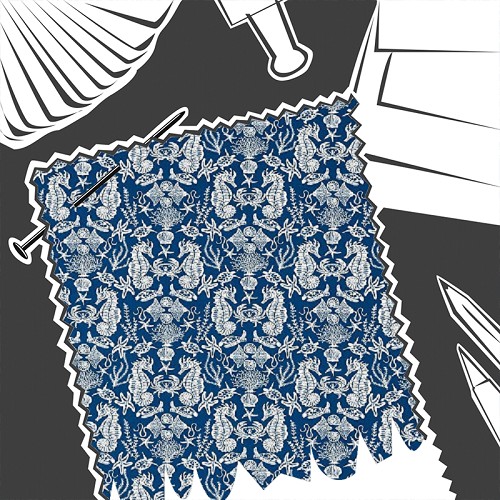 Aquarium Navy by Studio G - Fabric By The Metre - F1725/03