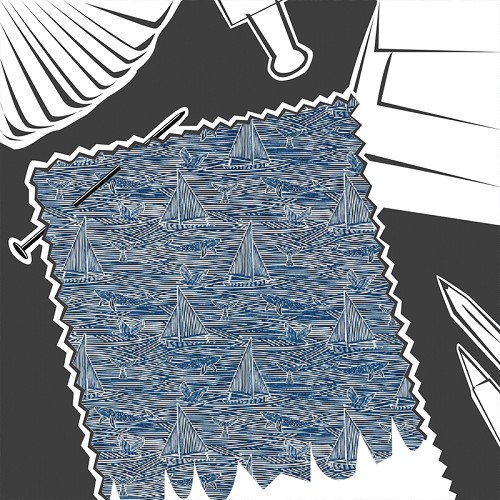 Fin Navy by Studio G - Fabric By The Metre - F1726/03