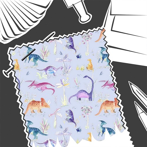 Dinos Violet by Voyage Maison - Fabric By The Metre - DINOS/FA1/VIO+M