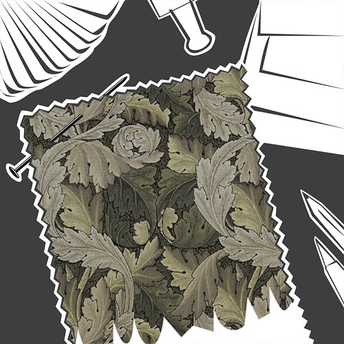 Acanthus Tapestry Forest / Hemp by William Morris & Co. - Fabric By The Metre - DM6W230273