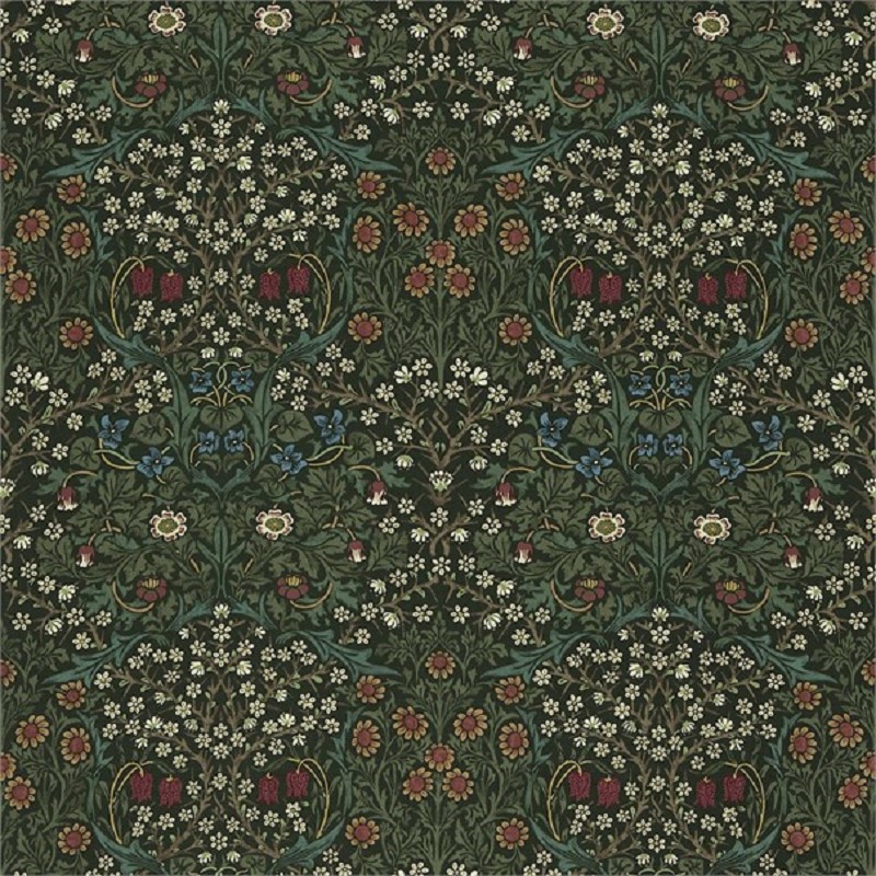 Blackthorn Green Fabric by William Morris & Co. - DMCR226442