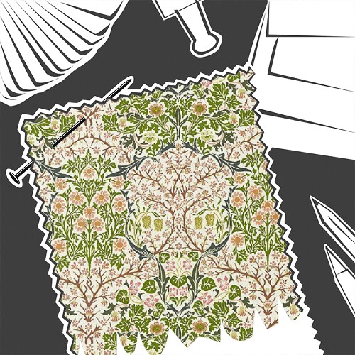 Blackthorn Weave Nettle / Clay by William Morris & Co. - Fabric By The Metre - MIND237557