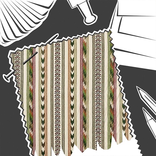 Bloomsbury Stripe Forest / Madder by William Morris & Co. - Fabric By The Metre - MSTR237703