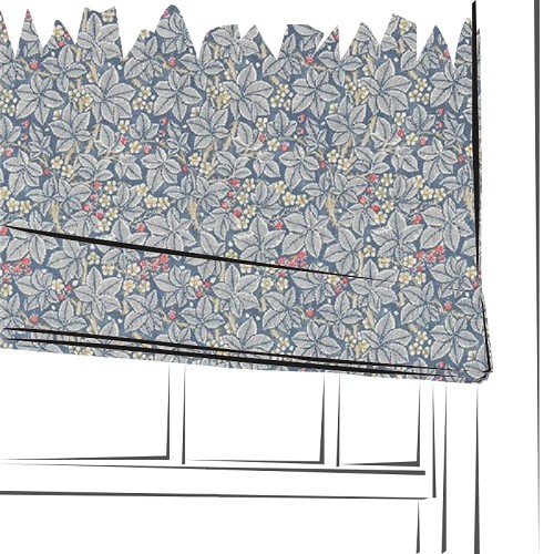Bramble Mineral / Slate by William Morris & Co. - Made to Measure Roman Blind - DMCR226444
