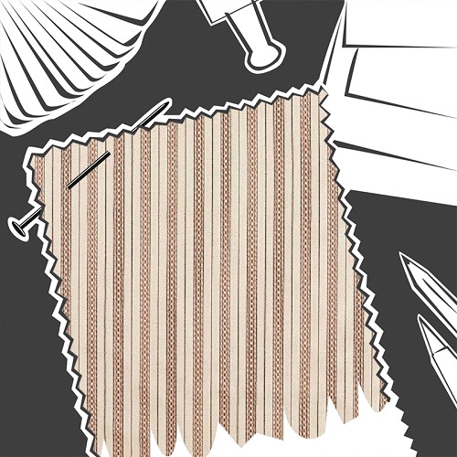 Elm Stripe Apricot / Linen by William Morris & Co. - Fabric By The Metre - MSTR237682