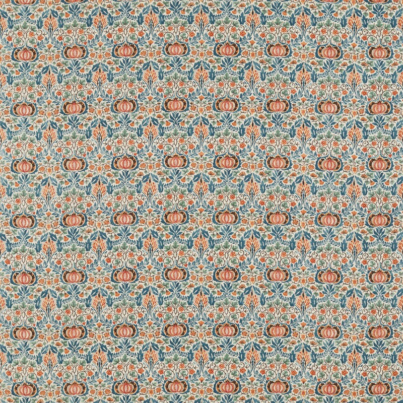 Little Chintz Teal / Saffron Fabric by William Morris & Co. - DMA4226409