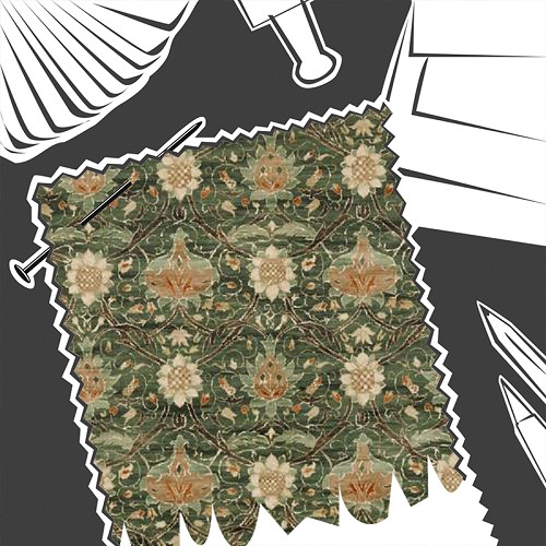 Montreal Velvet Forest / Teal by William Morris & Co. - Fabric By The Metre - DM4U226391