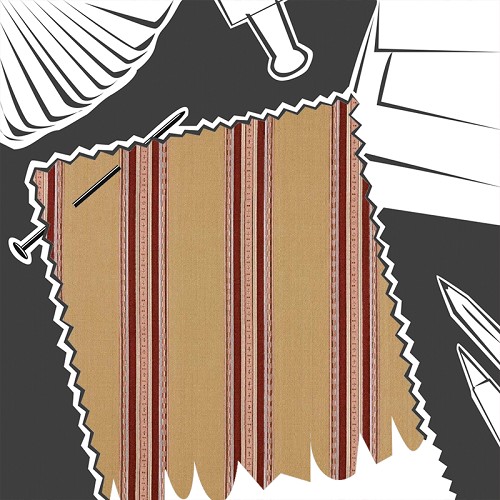 Pimlico Stripe Ochre / Crimson by William Morris & Co. - Fabric By The Metre - MSTR237691