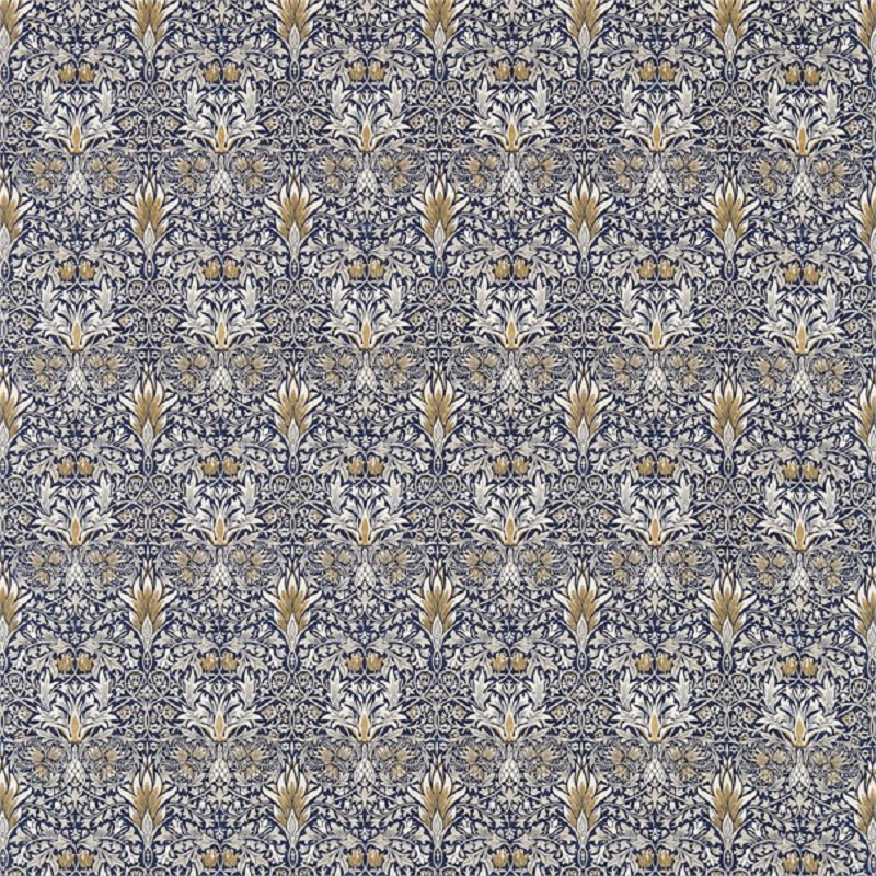 Snakeshead Indigo / Hemp Fabric by William Morris & Co. - DMCR226460