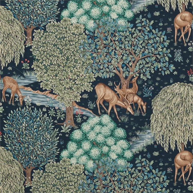 The Brook Tapestry Blue Fabric by William Morris & Co. - DMCR226468