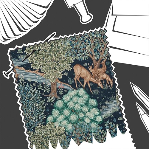 The Brook Tapestry Blue by William Morris & Co. - Fabric By The Metre - DMCR226468
