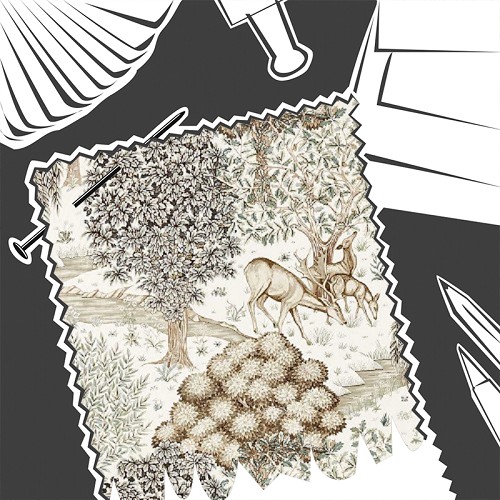 The Brook Wide Width Sage / Linen by William Morris & Co. - Fabric By The Metre - MSWW227273