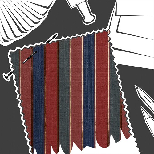 Anatolian Stripe Madder / Indigo by Zoffany - Fabric By The Metre - ZRTX333542