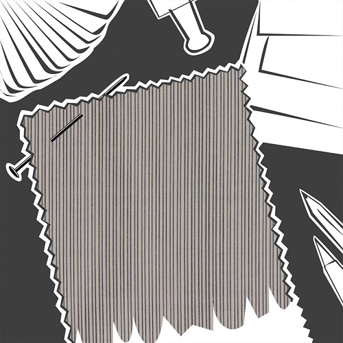 Apron Stripe Stone / Denim by Zoffany - Fabric By The Metre - ZOF0241-02