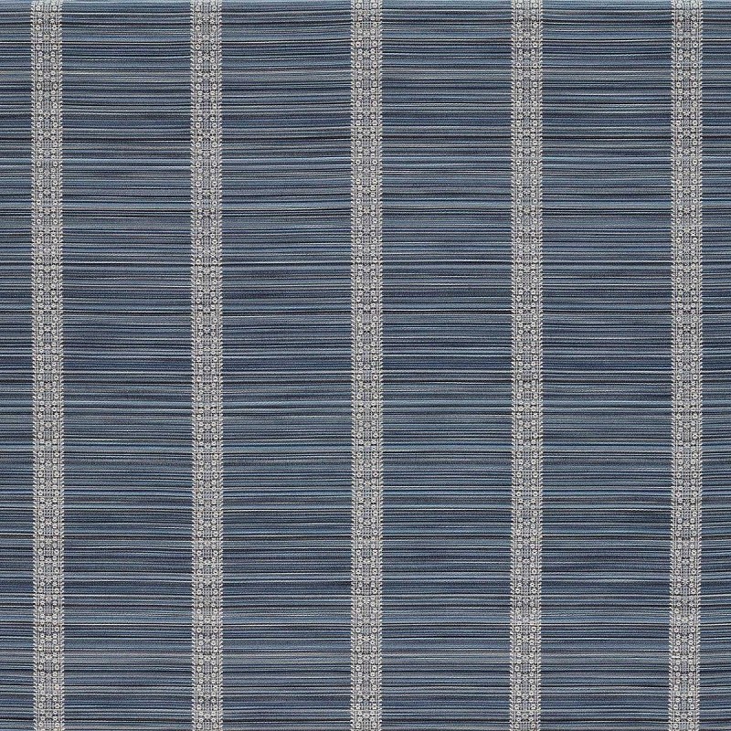 Bellagio Stripe Blue Stone Fabric by Zoffany - ZOF0242-03