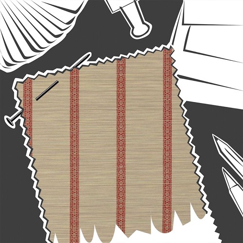 Bellagio Stripe Sandstone / Russet by Zoffany - Fabric By The Metre - ZOF0242-02