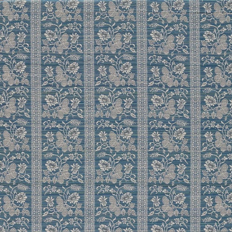 Filigree Bellagio Stripe Azure Fabric by Zoffany - ZOF0244-04