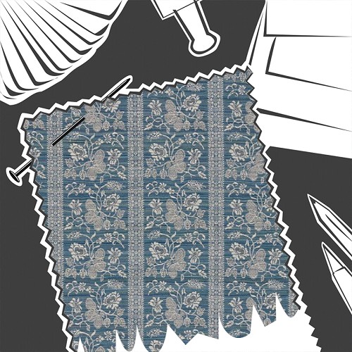 Filigree Bellagio Stripe Azure by Zoffany - Fabric By The Metre - ZOF0244-04