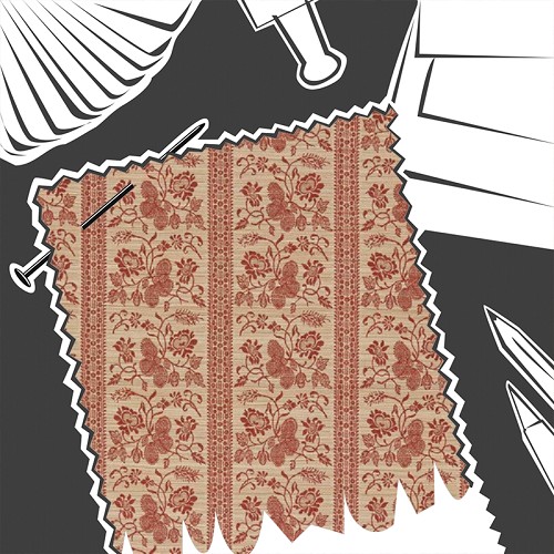 Filigree Bellagio Stripe Sandstone / Russet by Zoffany - Fabric By The Metre - ZOF0244-02