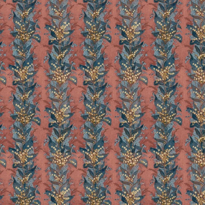 Lily Stripe Rouge Fabric by Zoffany - ZOF0251-04