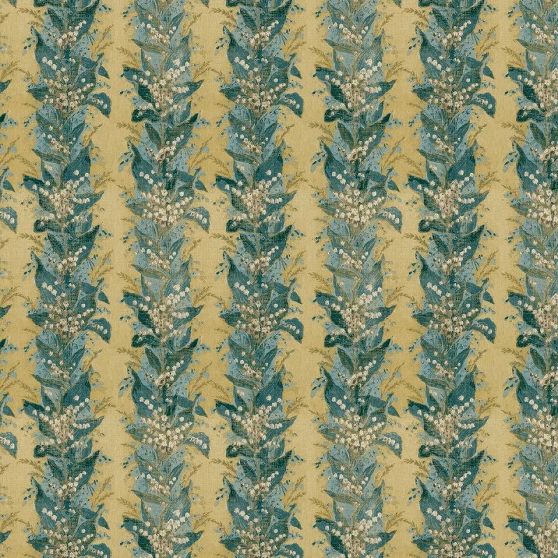 Lily Stripe Tuscan Yellow Fabric by Zoffany - ZOF0251-03