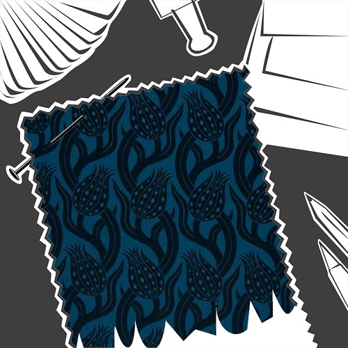 Persian Tulip Weave Indigo by Zoffany - Fabric By The Metre - ZDAF333121