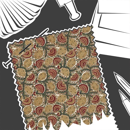 Suzani Archive Embroidery Russet / Sage Green by Zoffany - Fabric By The Metre - ZRTX333536