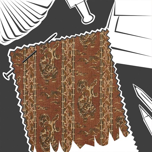 Tibetan Tiger Stripe Russet by Zoffany - Fabric By The Metre - ZRTX322794