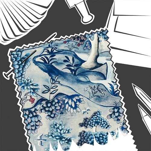 Verdure Indigo by Zoffany - Fabric By The Metre - ZCOT322746